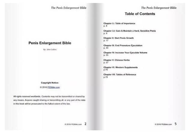 Table of Contents PE Bible